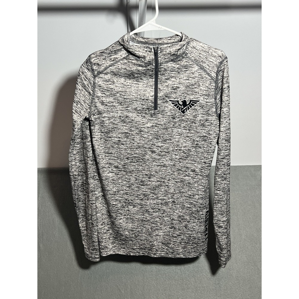 Badger Sport Women's M Gray Heather Quarter Zip Pullover Activewear Top LJ Eagle